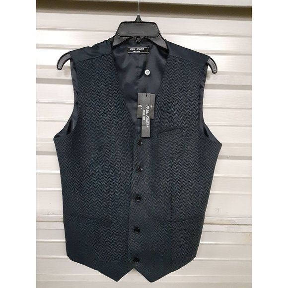 Paul Jones Men's Button Vest Navy Size Small NWT - Picture 1 of 3